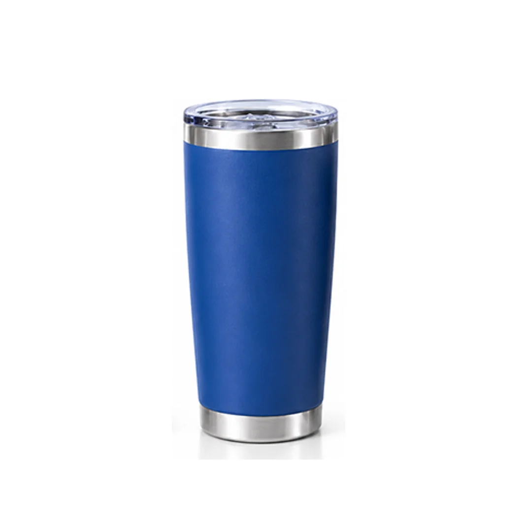 Double Wall Travel Tumbler Mug With Clear Lid