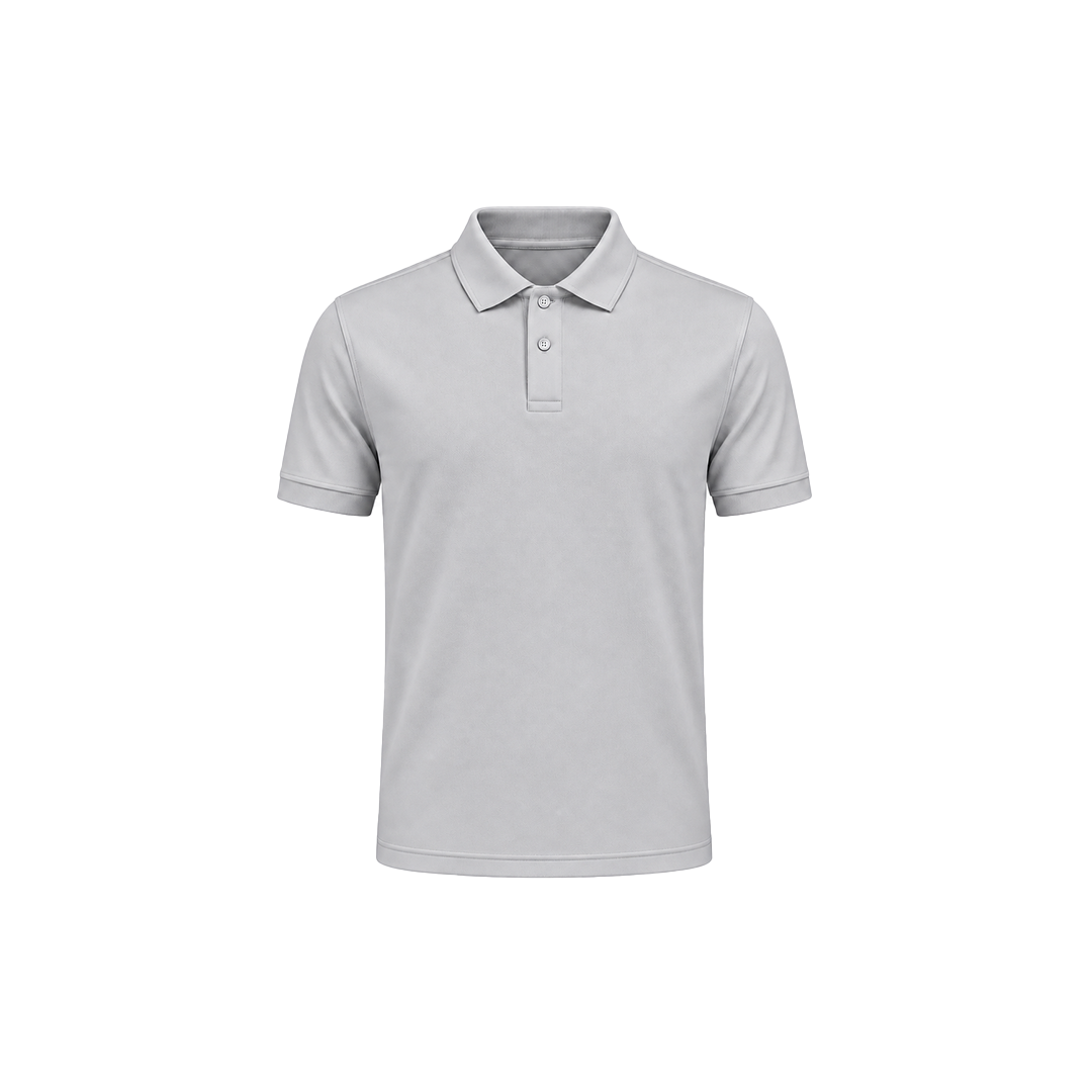 M. Grey Honeycomb Polo Cotton