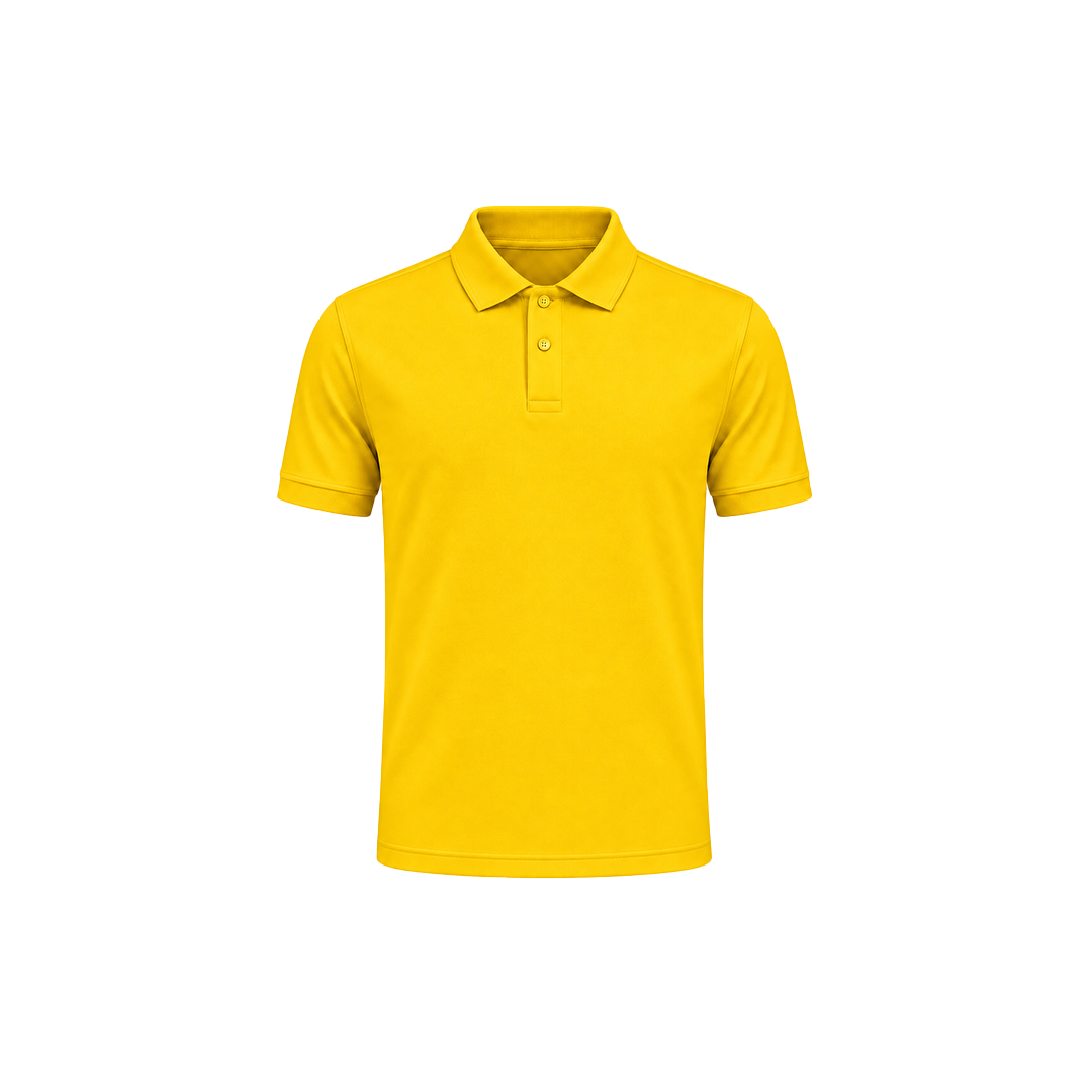 Yellow Honeycomb Polo Cotton