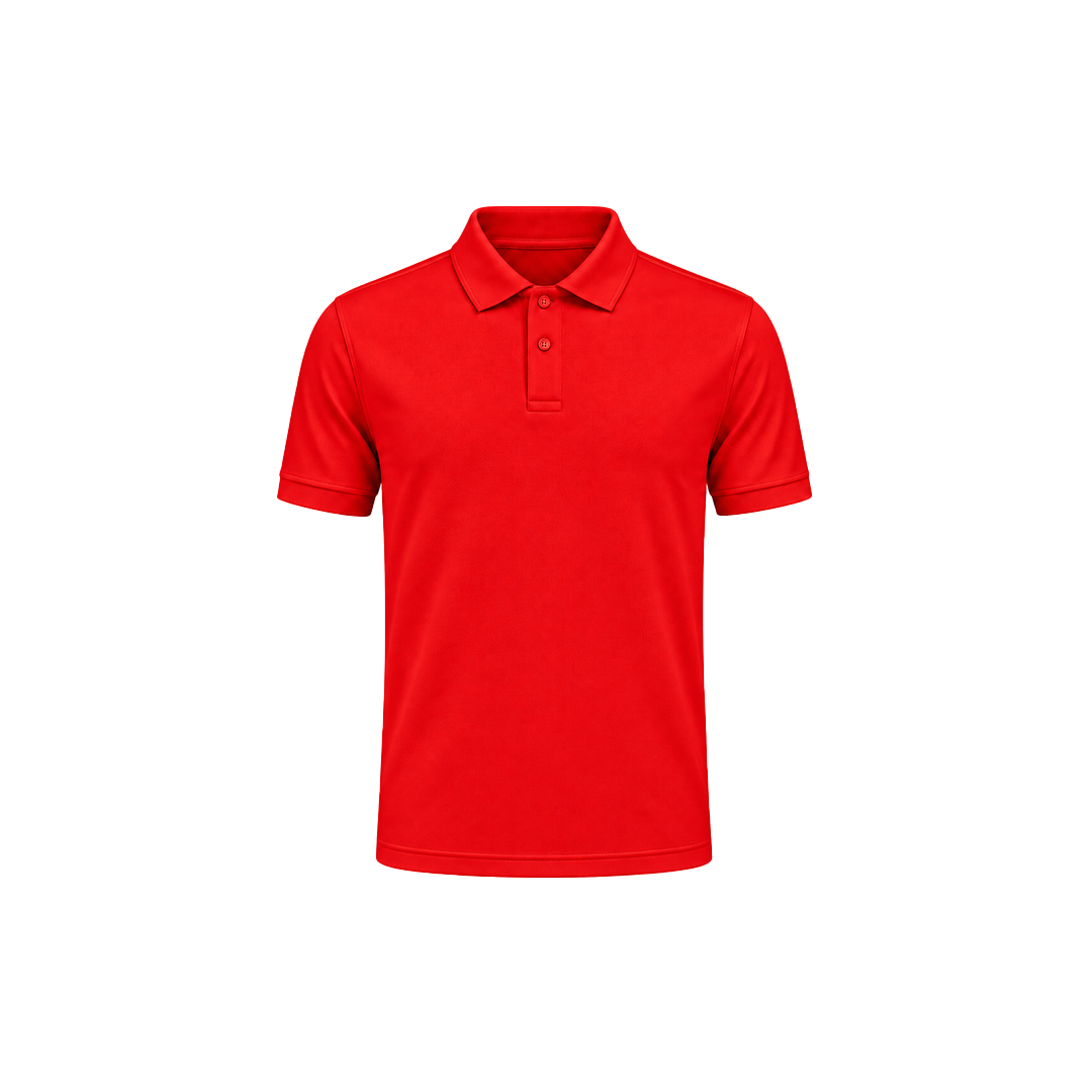Red Honeycomb Polo Cotton