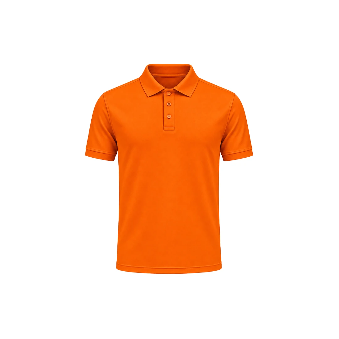 Orange Dryfit Polo Polycotton