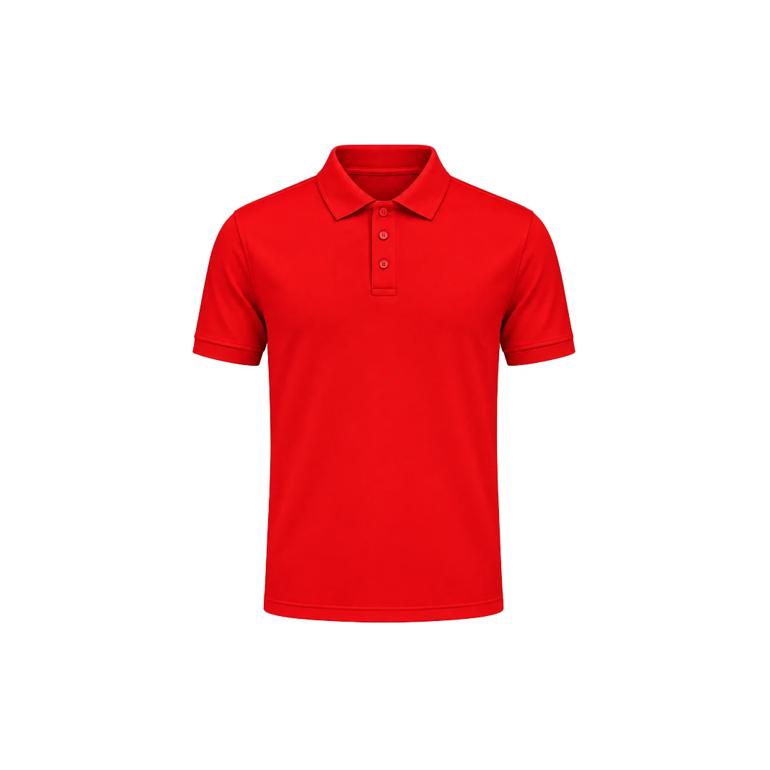 Red Dryfit Polo Polycotton