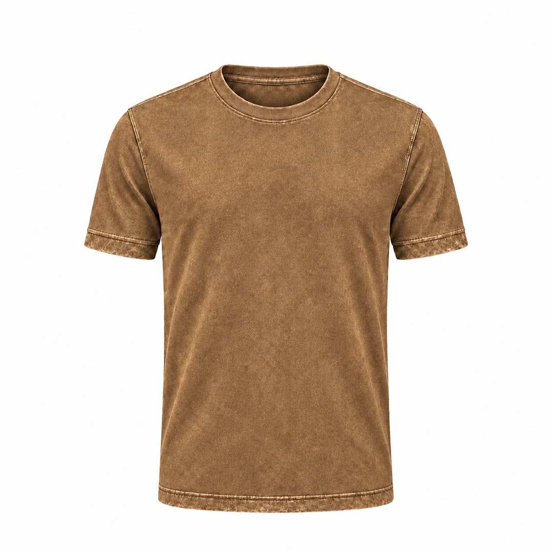 Beige Acid Wash T-Shirt