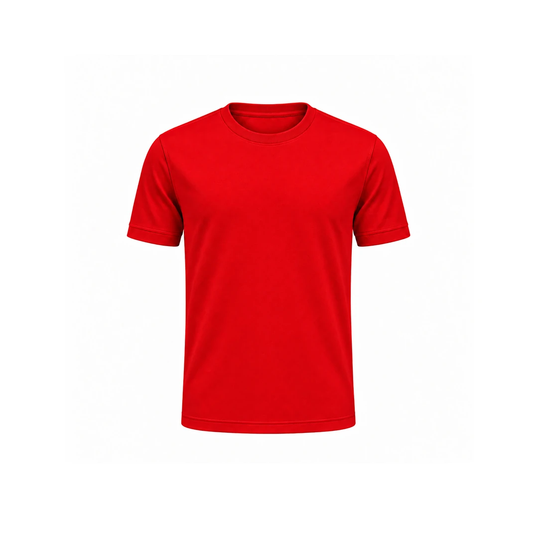 Red Round Neck Cotton T-Shirt