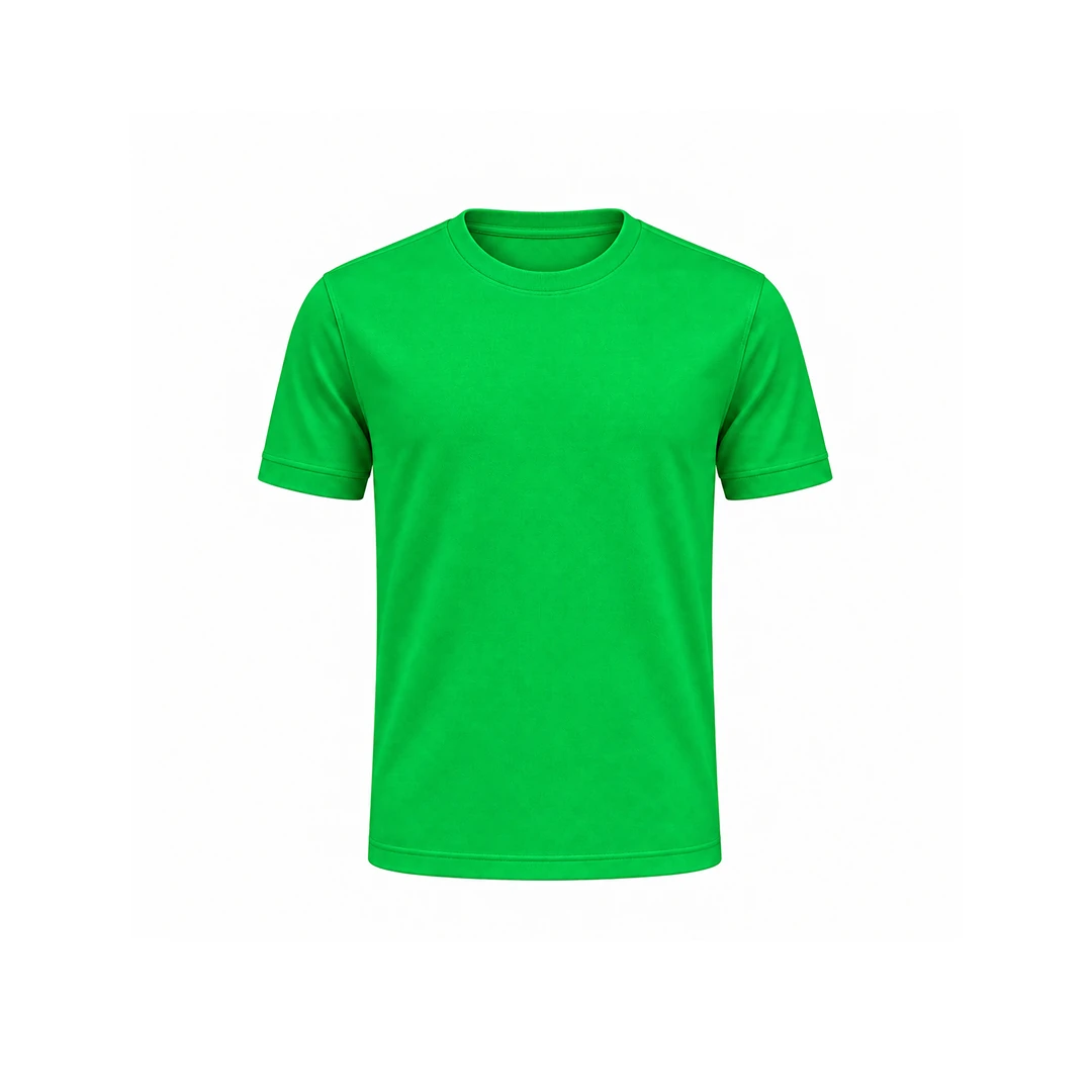 Green Round Neck Cotton T-Shirt